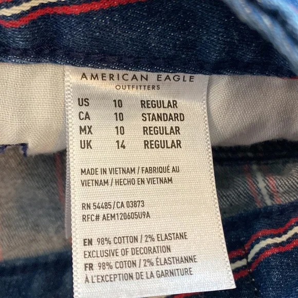 American Eagle Red/White/Blue High Rise Mini Skirt, Women’s size 10 - Picture 6 of 9